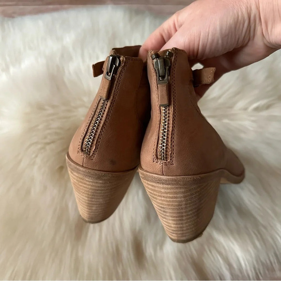 Eileen Fisher Heels Shoes Suede Leather Tan Sz 7 - Picture 6 of 9